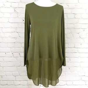Eileen Fisher Silk Sheer Long Top